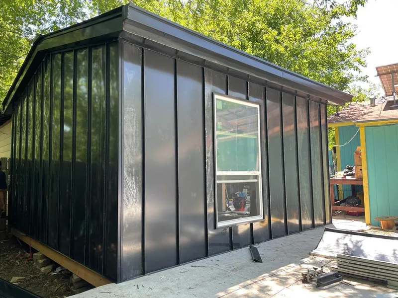 Black standing seam metal wall panels for Roof Inspection in Whitemarsh